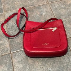 Kate Spade deep red crossbody purse